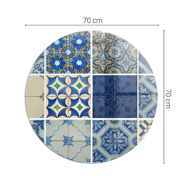 Base de vidro quadrada para lareira Padrões de azulejos de cerâmica