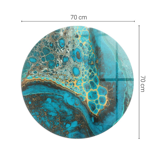 Base de vidro quadrada para lareira Padrão orgânico abstrato