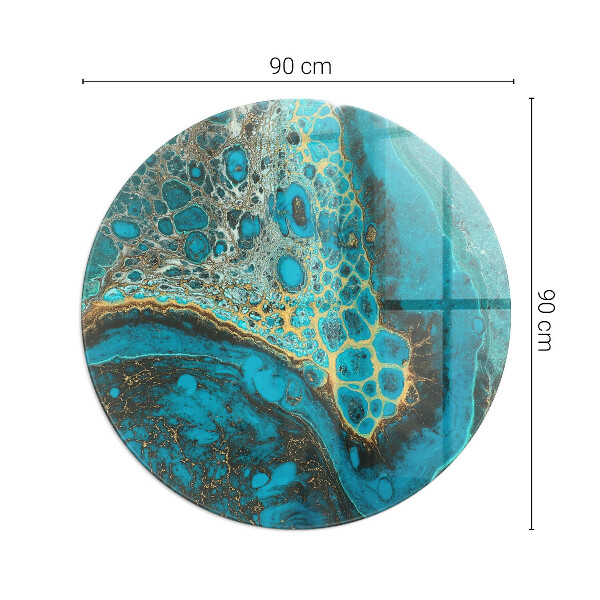 Base de vidro quadrada para lareira Padrão orgânico abstrato