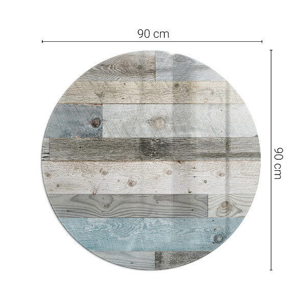 Base de vidro em quarto de círculo para lareira Tábuas em diferentes tonalidades