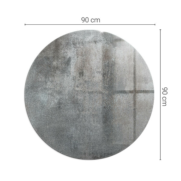 Base de vidro em quarto de círculo para lareira Textura de superfície bruta