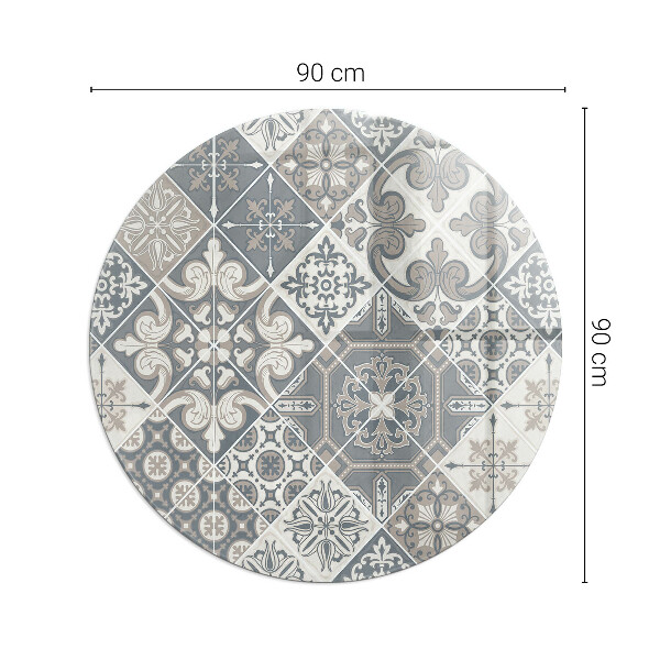 Base de vidro quadrada para lareira Padrão de mosaico decorativo