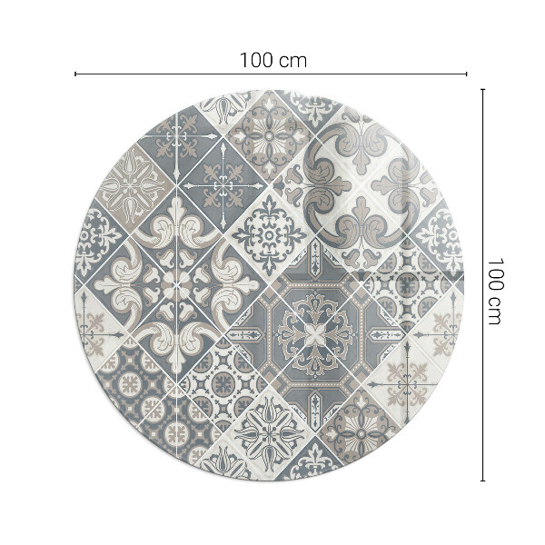 Base de vidro quadrada para lareira Padrão de mosaico decorativo