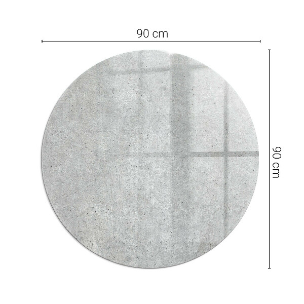 Base de vidro em quarto de círculo para lareira textura de concreto bruto