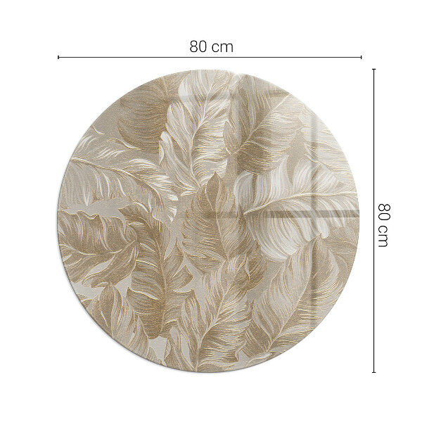 Base de vidro quadrada para lareira Folhas em padrões sutis