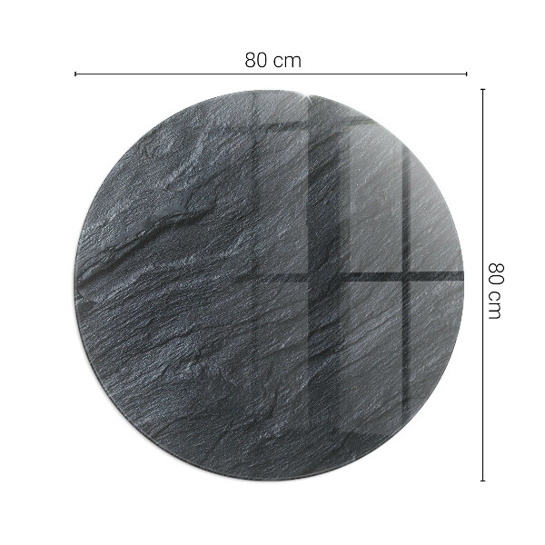 Base de vidro em quarto de círculo para lareira textura da superfície da pedra