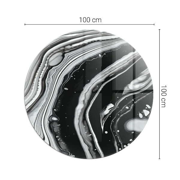Base de vidro quadrada para lareira Ondas e linhas abstratas