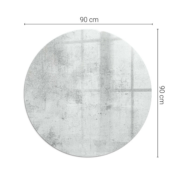 Base de vidro em quarto de círculo para lareira textura de concreto bruto
