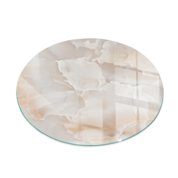 Base de vidro em quarto de círculo para lareira Padrão de pedra natural