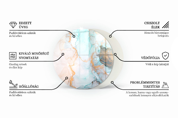 Base de vidro em quarto de círculo para lareira Cor preta