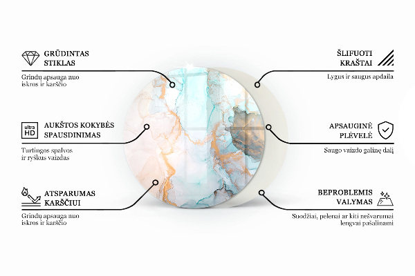Base de vidro em quarto de círculo para lareira Cor preta
