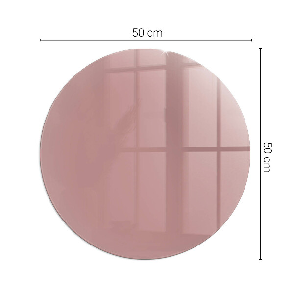 Base de vidro em quarto de círculo para lareira Cor rosa