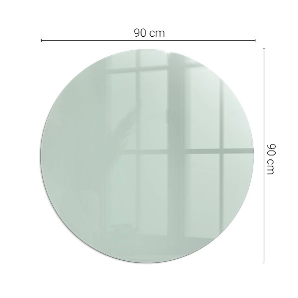 Base de vidro em quarto de círculo para lareira Cor Verde Claro