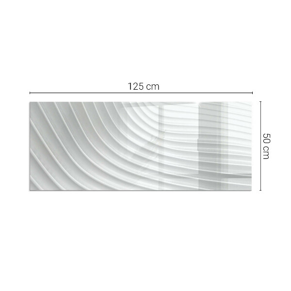 Base de vidro para lareira Ondas de linhas delicadas