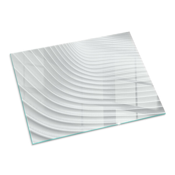 Base de vidro para lareira Ondas de linhas delicadas