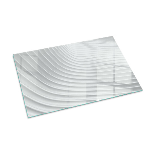 Base de vidro para lareira Ondas de linhas delicadas