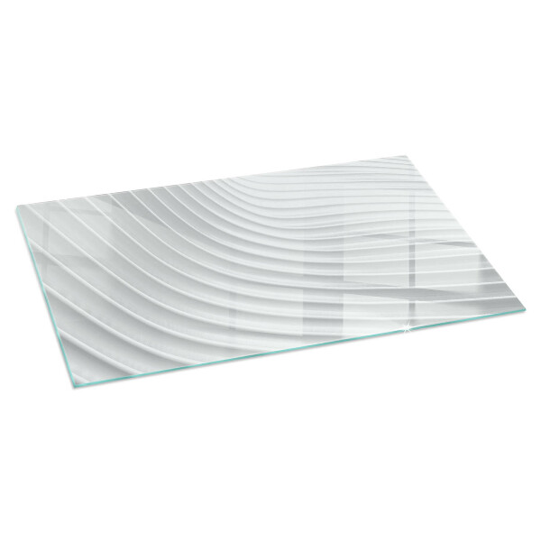 Base de vidro para lareira Ondas de linhas delicadas
