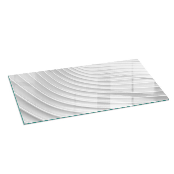 Base de vidro para lareira Ondas de linhas delicadas