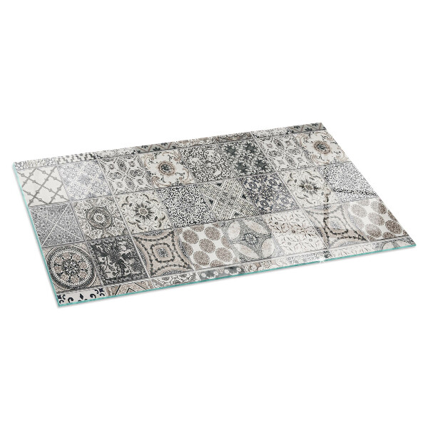 Base de vidro para lareira Padrões de azulejos decorativos