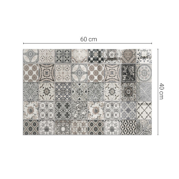 Base de vidro para lareira Padrões de azulejos decorativos