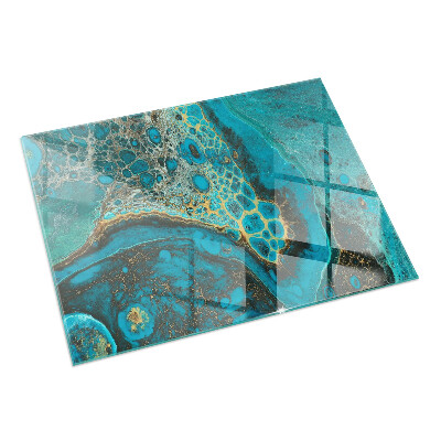 Base de vidro temperado para lareira Padrão orgânico abstrato