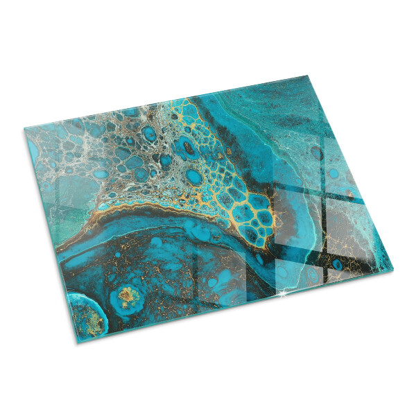 Base de vidro temperado para lareira Padrão orgânico abstrato