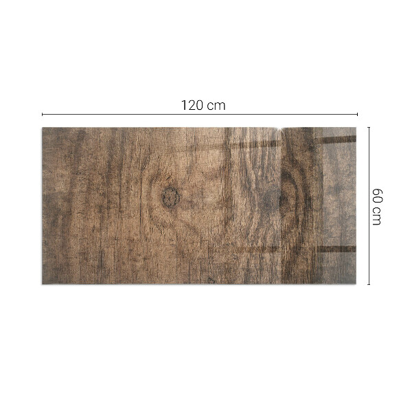 Base de vidro temperado para lareira Padrão de madeira natural