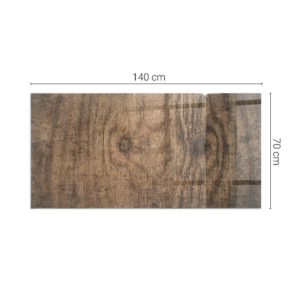 Base de vidro temperado para lareira Padrão de madeira natural