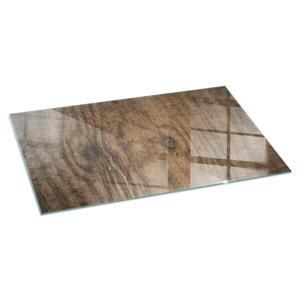 Base de vidro temperado para lareira Padrão de madeira natural
