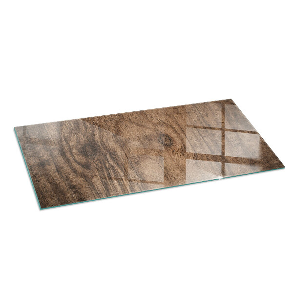 Base de vidro temperado para lareira Padrão de madeira natural