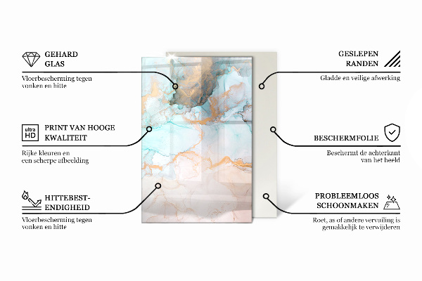 Base de vidro temperado para lareira Padrão de madeira natural
