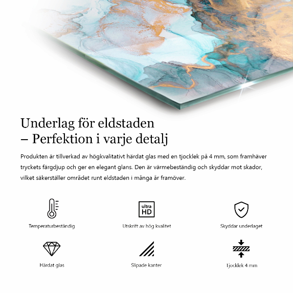 Base de vidro temperado para lareira Padrão de madeira natural