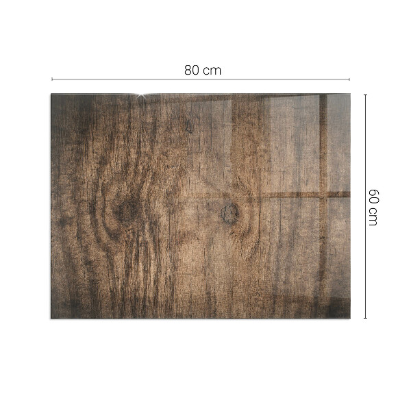Base de vidro temperado para lareira Padrão de madeira natural