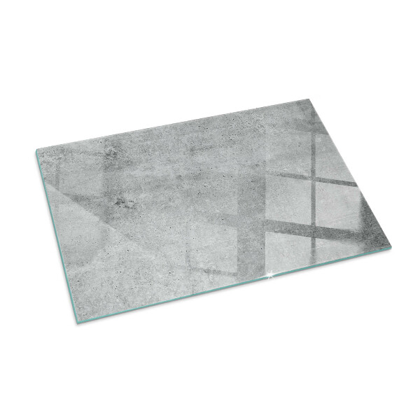 Base de vidro temperado para lareira textura de concreto bruto
