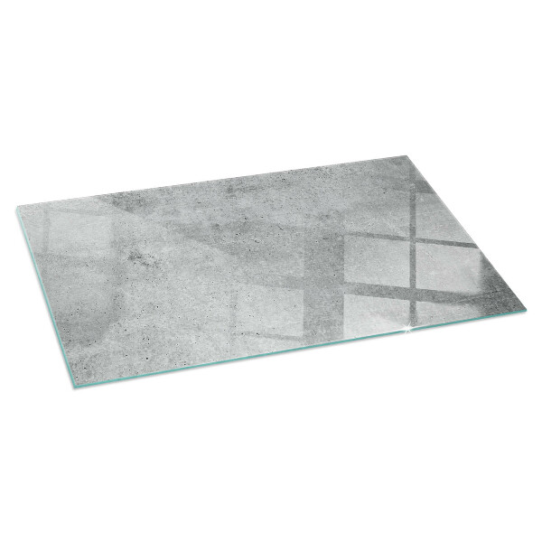Base de vidro temperado para lareira textura de concreto bruto