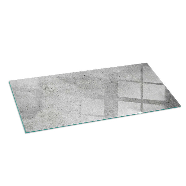 Base de vidro temperado para lareira textura de concreto bruto