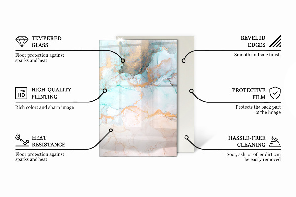 Base de vidro para lareira Textura de tábuas de madeira