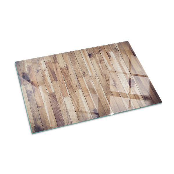 Base de vidro temperado para lareira Prancha de madeira no layout