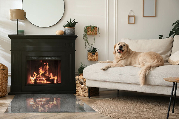 Base de vidro para lareira Textura de superfície bruta