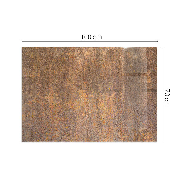 Base de vidro temperado para lareira Textura de ferrugem em metal