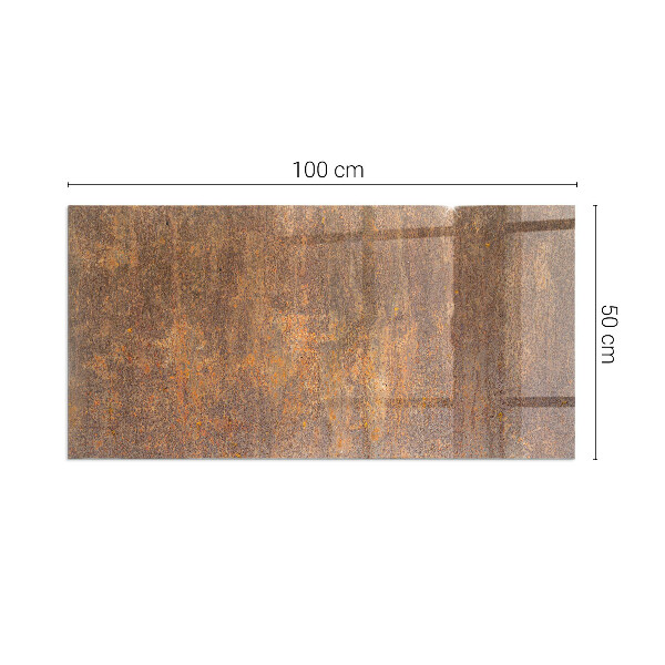 Base de vidro temperado para lareira Textura de ferrugem em metal