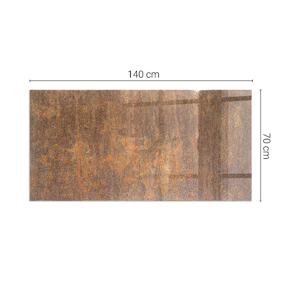 Base de vidro temperado para lareira Textura de ferrugem em metal