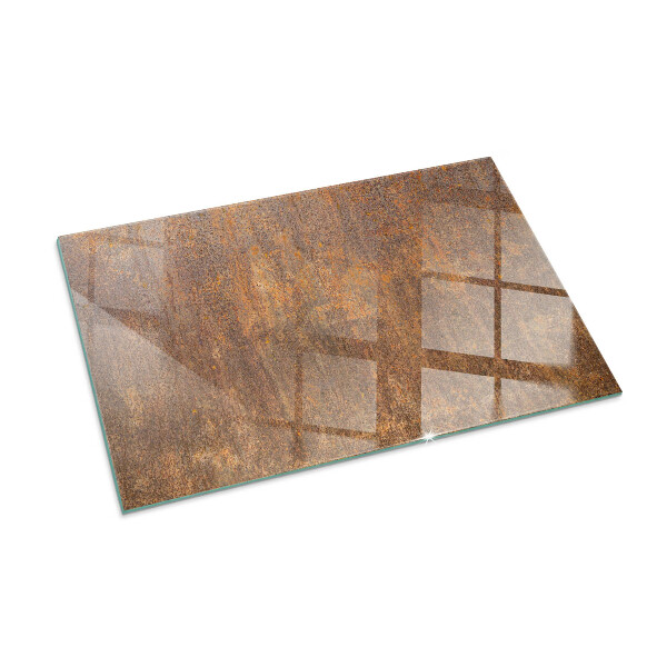 Base de vidro temperado para lareira Textura de ferrugem em metal