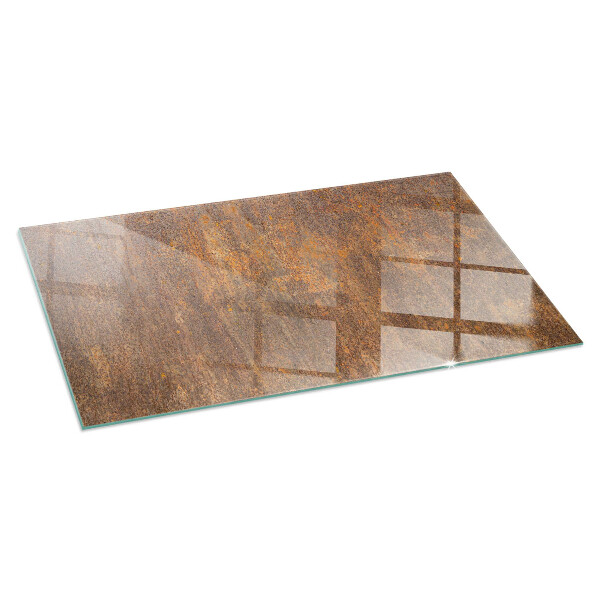 Base de vidro temperado para lareira Textura de ferrugem em metal