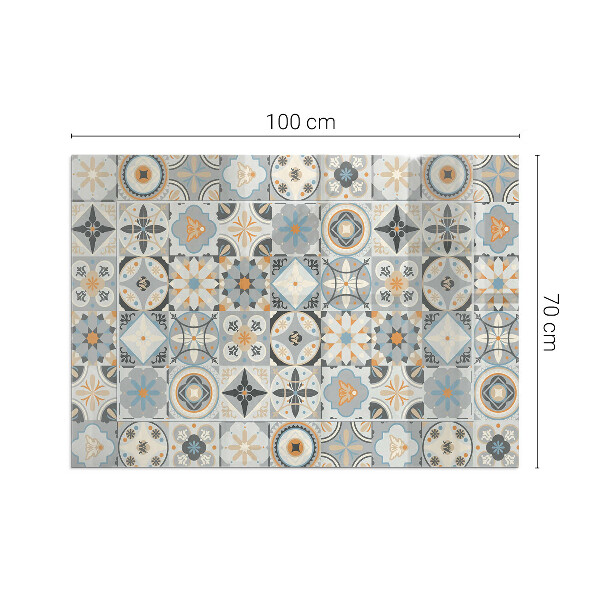 Base de vidro para lareira Padrões de mosaico em azulejos
