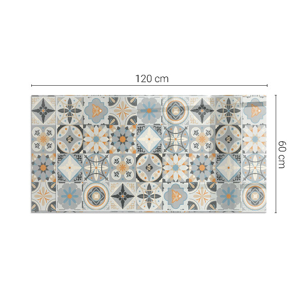 Base de vidro para lareira Padrões de mosaico em azulejos