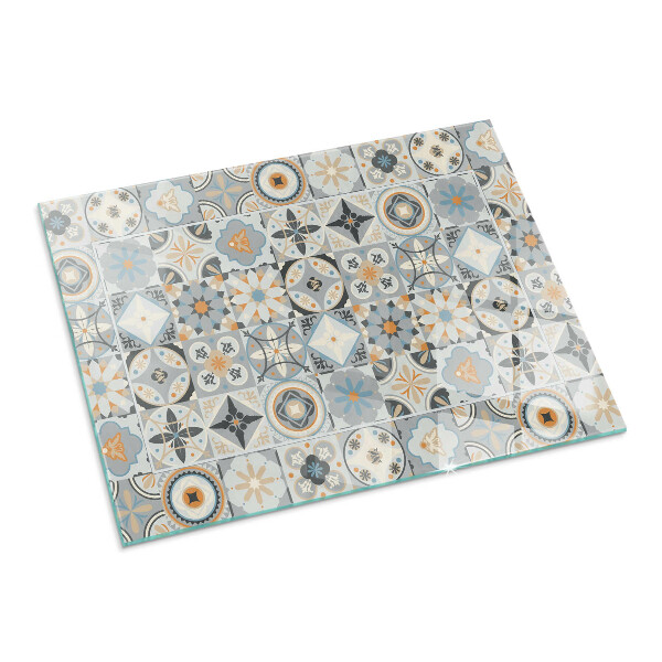 Base de vidro para lareira Padrões de mosaico em azulejos