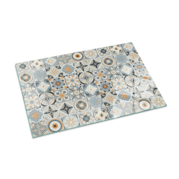 Base de vidro para lareira Padrões de mosaico em azulejos