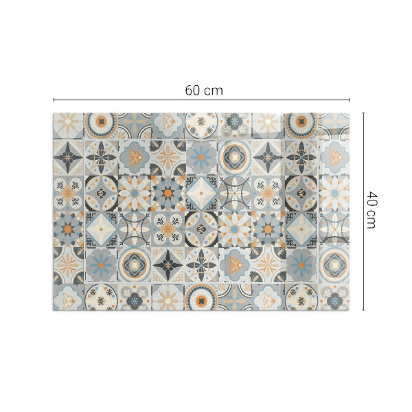 Base de vidro para lareira Padrões de mosaico em azulejos