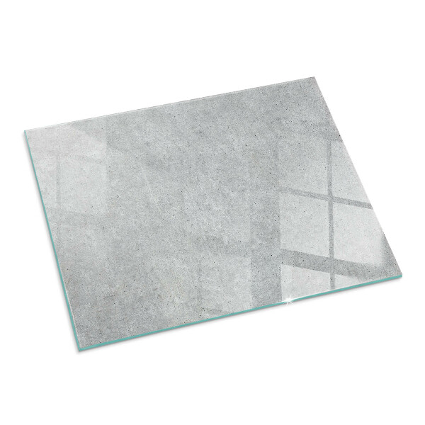 Base de vidro para lareira textura de concreto bruto